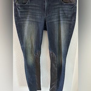 EUC 🖤 Express 🖤 Stella Low Rise Jeggings with Vegan Leather Accents 🖤 Size 14